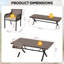 Ensembles de salle à manger 4 pièces rectangulaires en osier avec table et banc