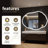 Irregular Shape Frameless Lighted;Bathroom/Vanity Tempered Mirror;Backlit + Front Lit,Dimmable Anti Fog Wall Mounted Mirror-146770426