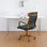 Fauteuil de bureau ergonomique pivotant avec dossier en cuir côtelé