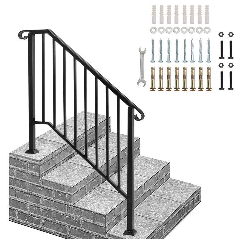 Outdoor 3 Level Iron Handrail