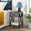 NS Bedside Table Storage Bedroom Nightstand Wooden Side Table w/ Drawer-1273696939