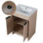 Ensemble de meuble-lavabo simple autoportant 24 po avec plateau en céramique Marici-1286478695