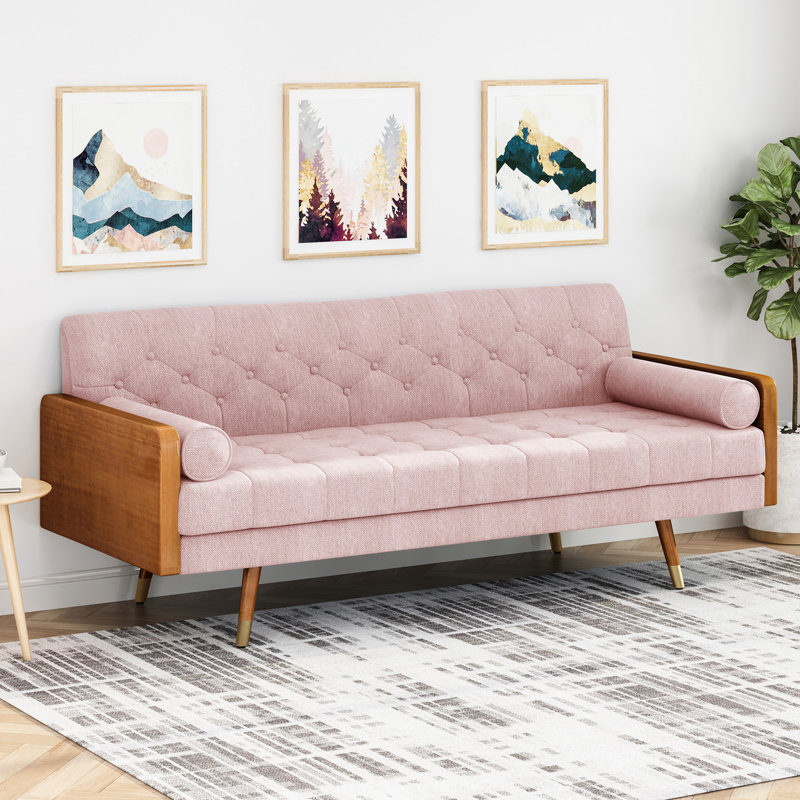 Chaise Mid-Century Blush
