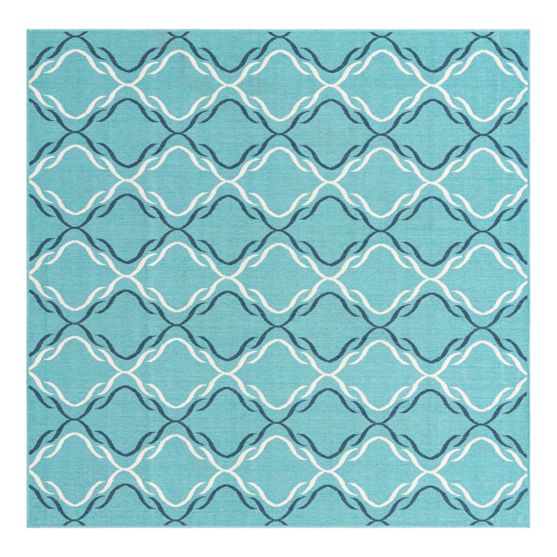 Geometric Indoor / Outdoor Rug, Square 7'10"