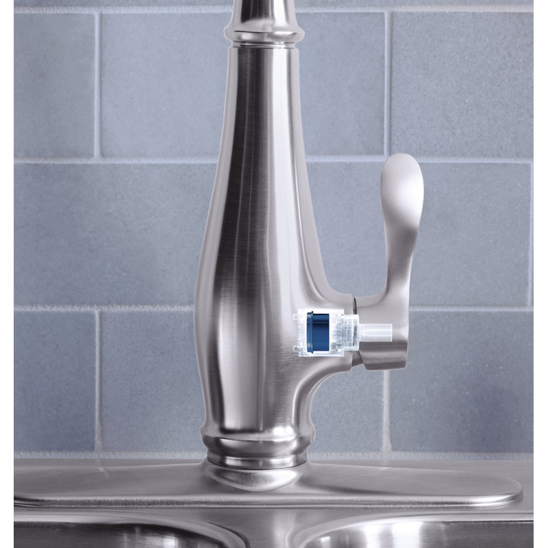Cruette Pull Down Touch Single Hand Kitchen Faucet with DockNetik®, ProMotion™,  MasterClean™, Vibrant Stainless