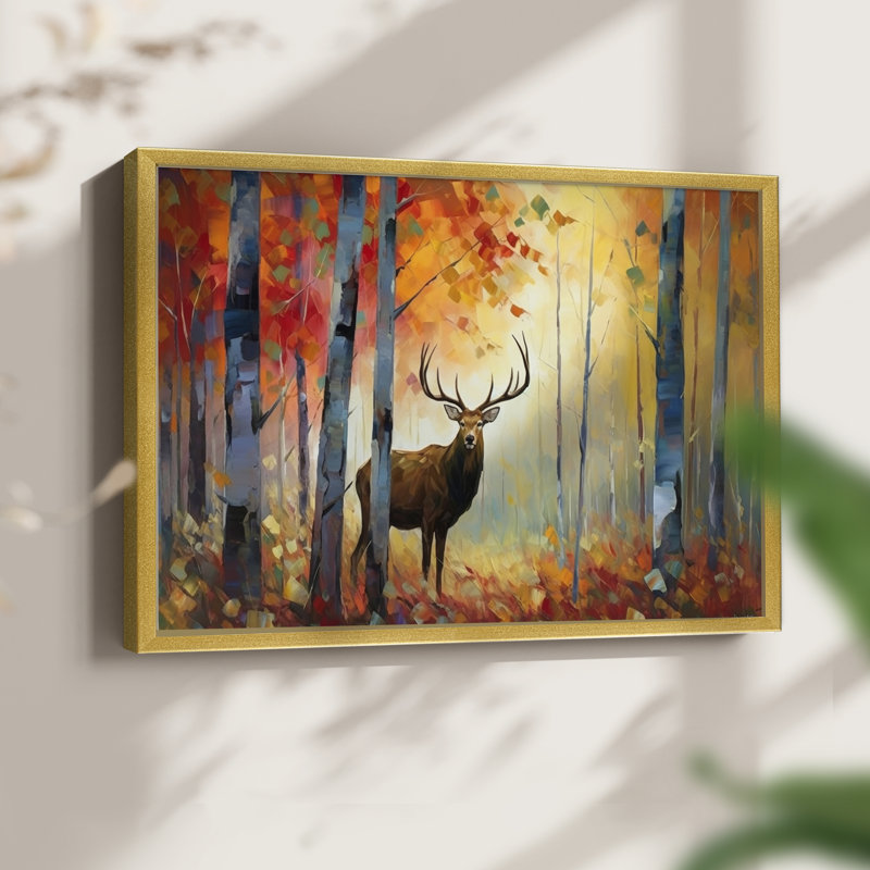 Faune, série V, reproduction encadrée, H 11 po x l 14 po, Doré