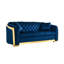 Canapé Chesterfield de 84 po en velours capitonné avec 3 coussins de salon-135262398