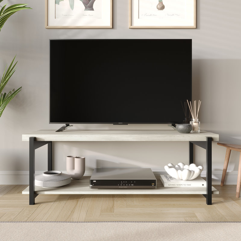 Console de meuble télé en métal, Gris clair