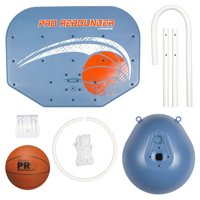 Poolmaster Classic Pro Rebounder Poolside Basketball Hoop Set For Swimming Pool Games