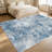 1PC distressed blue and white speckled abstract watercolor marble area rugs for Living Room, Soft, All seasons, Easy-maintain, Washable Indoor mat, Farmhouse suitable for for dining table, bedroom bedside, home office...-1377490418