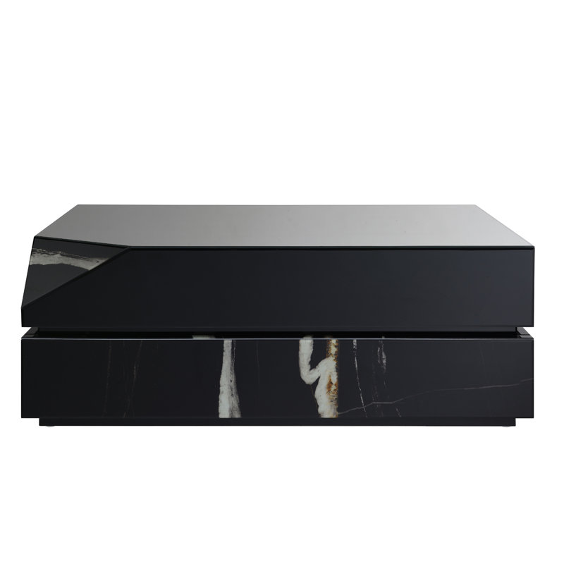 Black Mirrored Finish Coffee Table