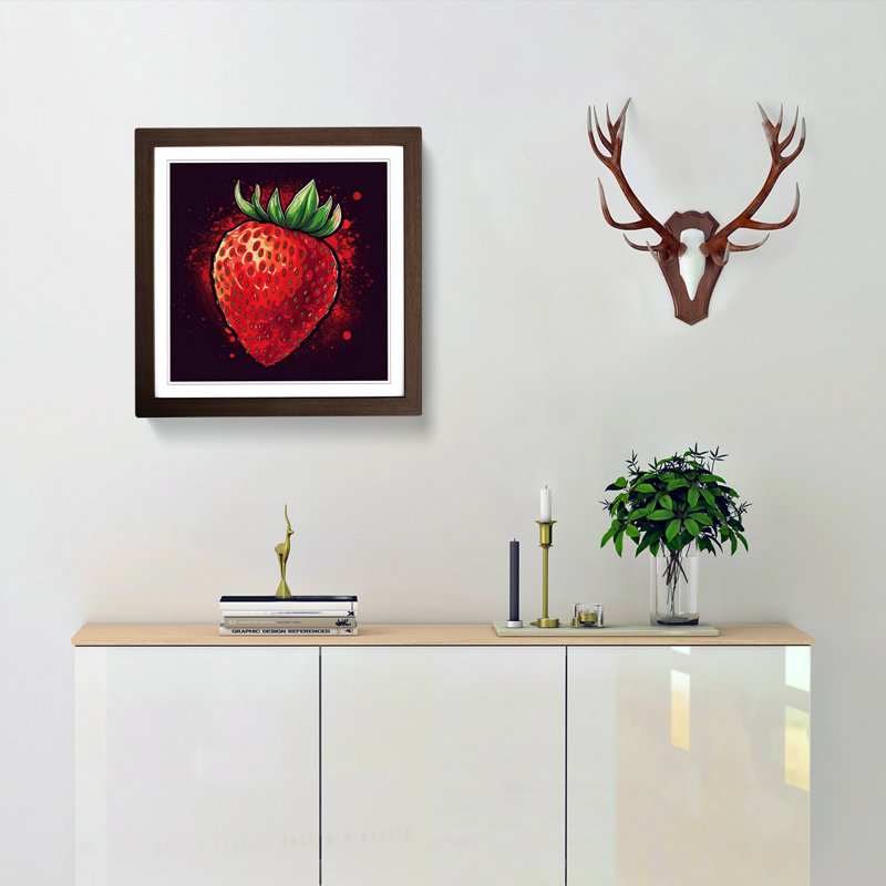 Strawberry - Framed Print, Walnut