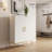 Compact Two-Door Tall Shoe Storage Cabinet with Seven Adjustable Shelves for Modern Entryway and Closet Organization