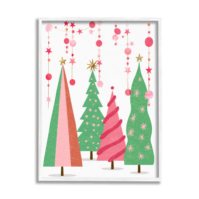 " Pink & Green Christmas Trees " by Ziwei Li