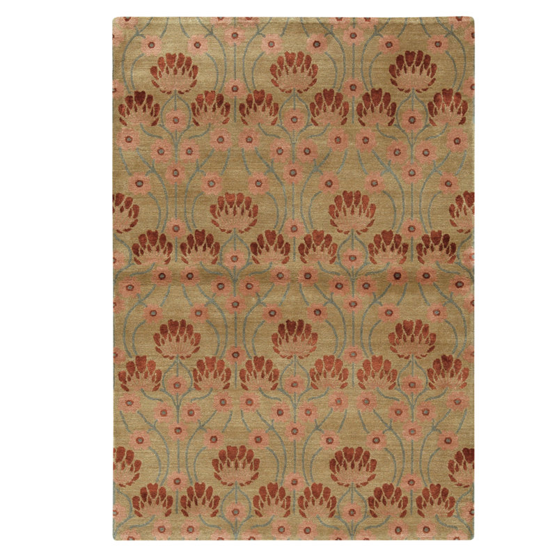 Hand Knotted Area Rug in Camel