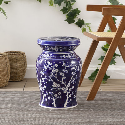 Williar Cherry Blossom Ceramic Garden Stool by Charlton Home