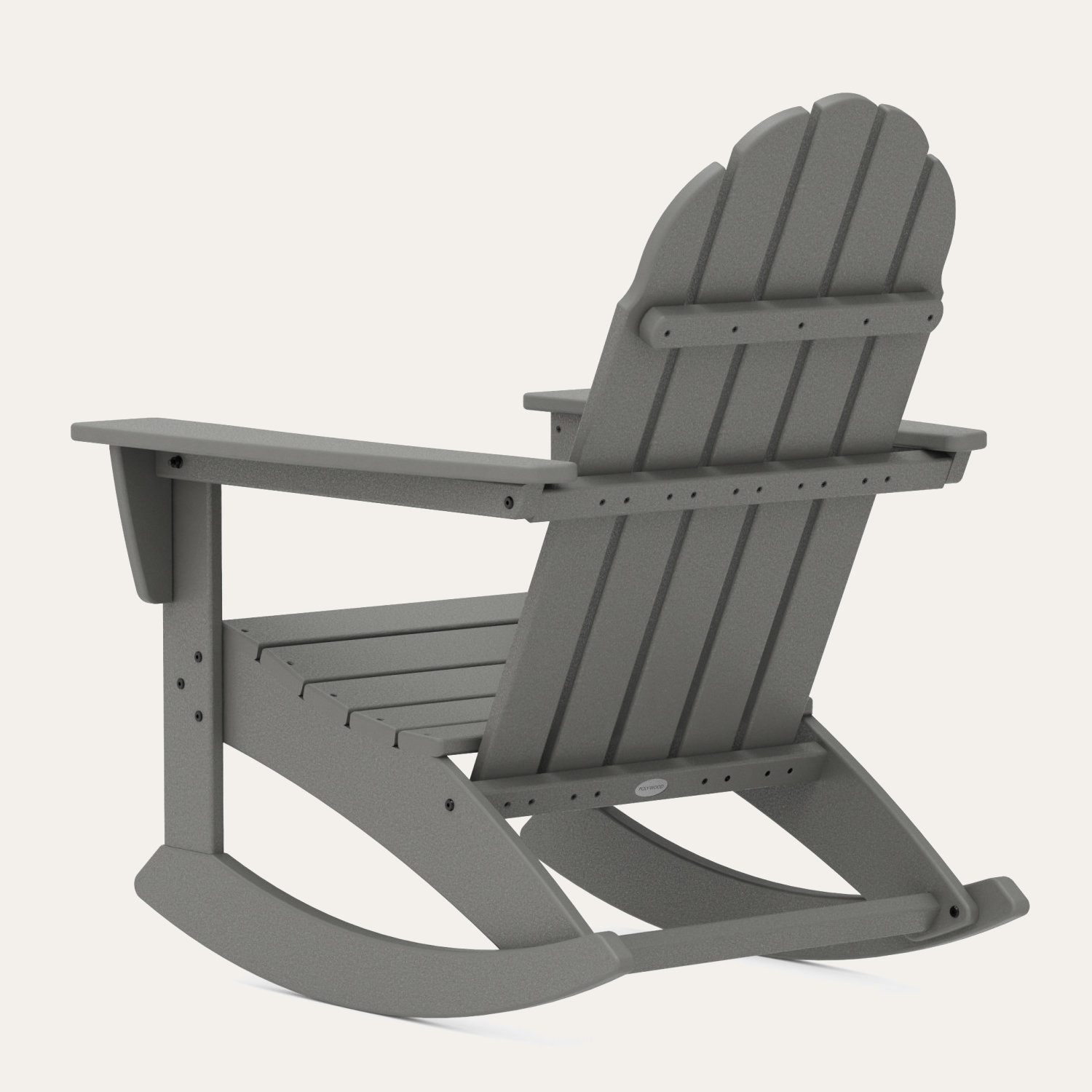 POLYWOOD Vineyard Adirondack Rocking Chair, Slate Gray