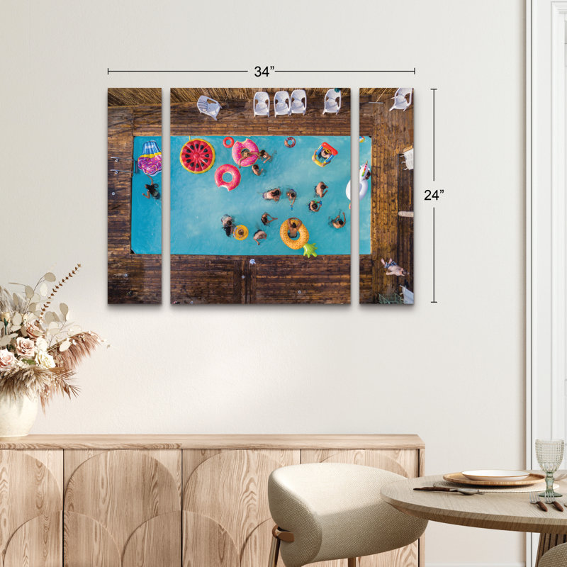 Ensemble de 3 panneaux muraux - ou Adar «Hymn For The Weekend», art mural sur toile pour le salon, la chambre à coucher ou le bureau