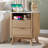 Set Of 2 Fluted Nightstands With Built-In Charging Station & Storage-883492798
