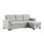 Canapé-lit modulaire réversible en lin gris clair 84 po Hunter