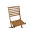 Rosso Folding Patio Dining Side Chair with Cushion