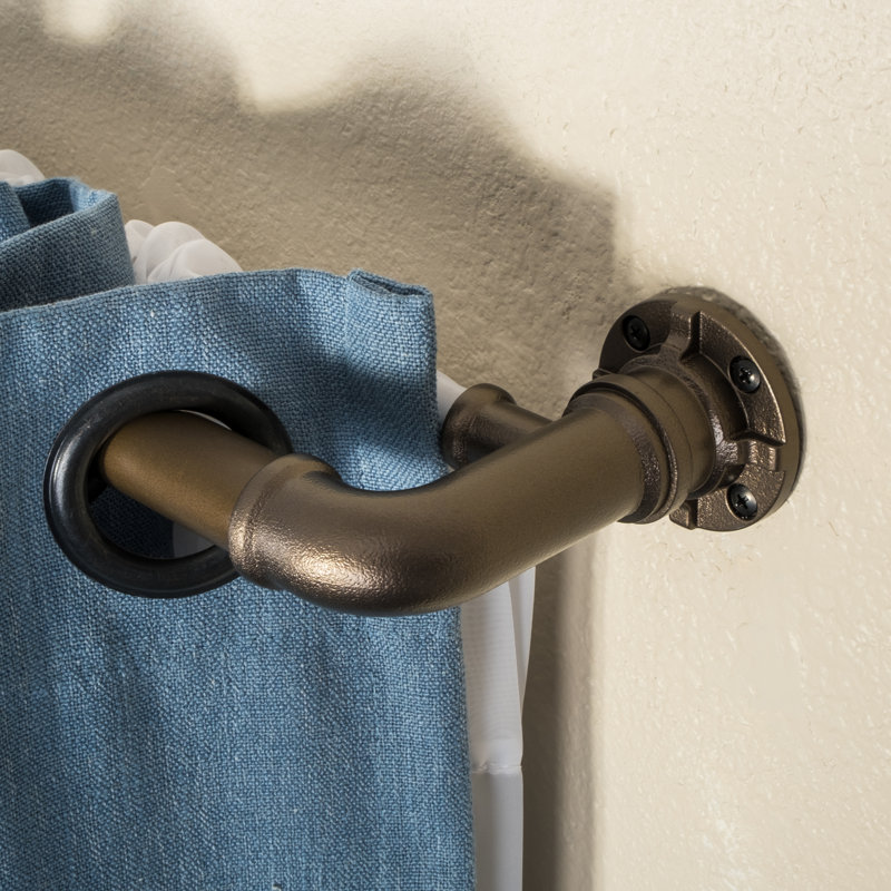 Tringle à rideaux double réglable en métal Shonto, Bronze foncé, 72" - 144"
