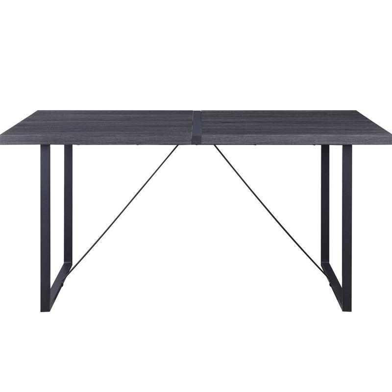 Black Dining Option, Rectangular, Stable Sled Base For A Long-lasting Table Sleek Occasions,