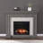 Dakesbury Faux Stone Electric Fireplace withTouch Screen Control Panel