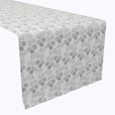 Table Runner, 100% Cotton, 16X72", Monochrome Branches