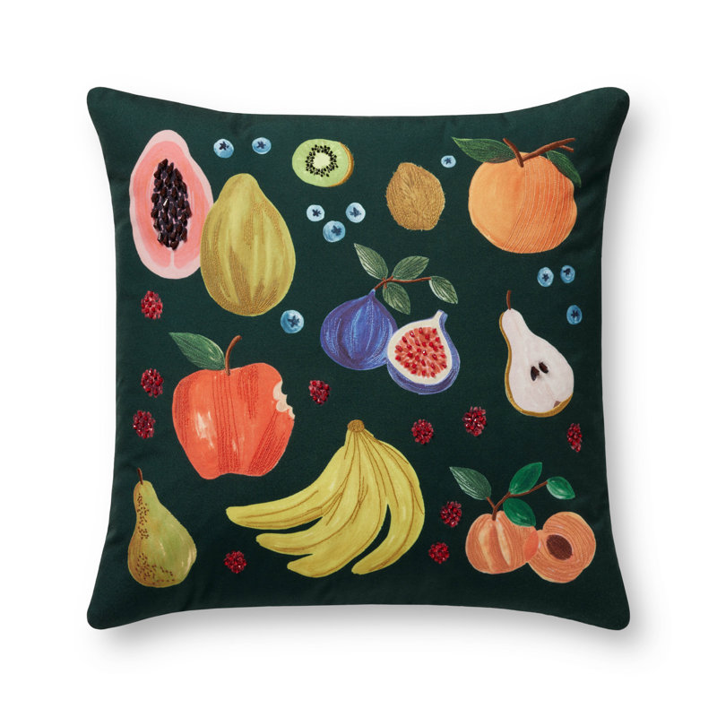 Rifle Paper Co. x Loloi Fruit Pillow, Pillow Cover Only - No Inser