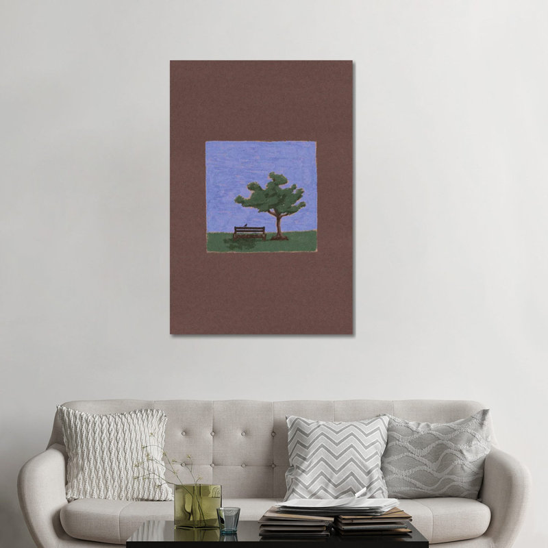 The Tree And The Bench - Wall Art Print - Wrapped Canvas, 48" H x 32" W, Wrapped Canvas, Does Not Apply