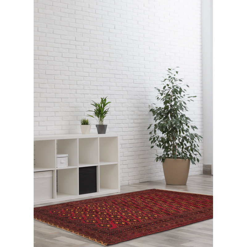 Tapis rouge Teimani 3 pi 8 po x 6 pi 8 po