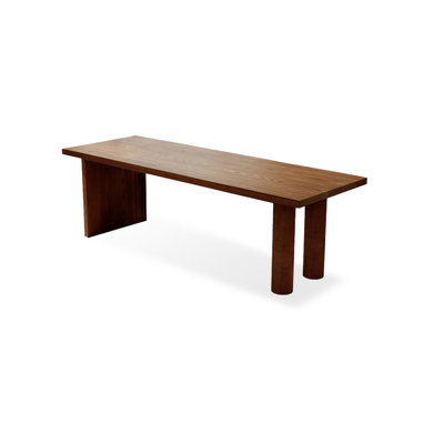 Bureau rectangulaire en bois massif noyer clair