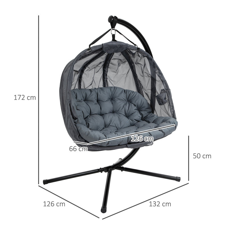 Nesquehoning 2 Person Porch Swing, Grey