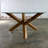 Round Glass Top Metal Base Dining Table