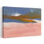 «Pink Desert Horizon», art abstrait coloré, paysage de rêve
