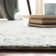 Ikat Handmade Tufted Wool Ivory/Blue Area Rug