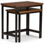 Ensemble de tables de bout gigognes industrielles en bois de manguier et en métal de conception l 25 po Skyler-1677118122