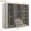 Rangement pour garde-robe en bois à 6 portes avec 6 grands tiroirs-1573593316