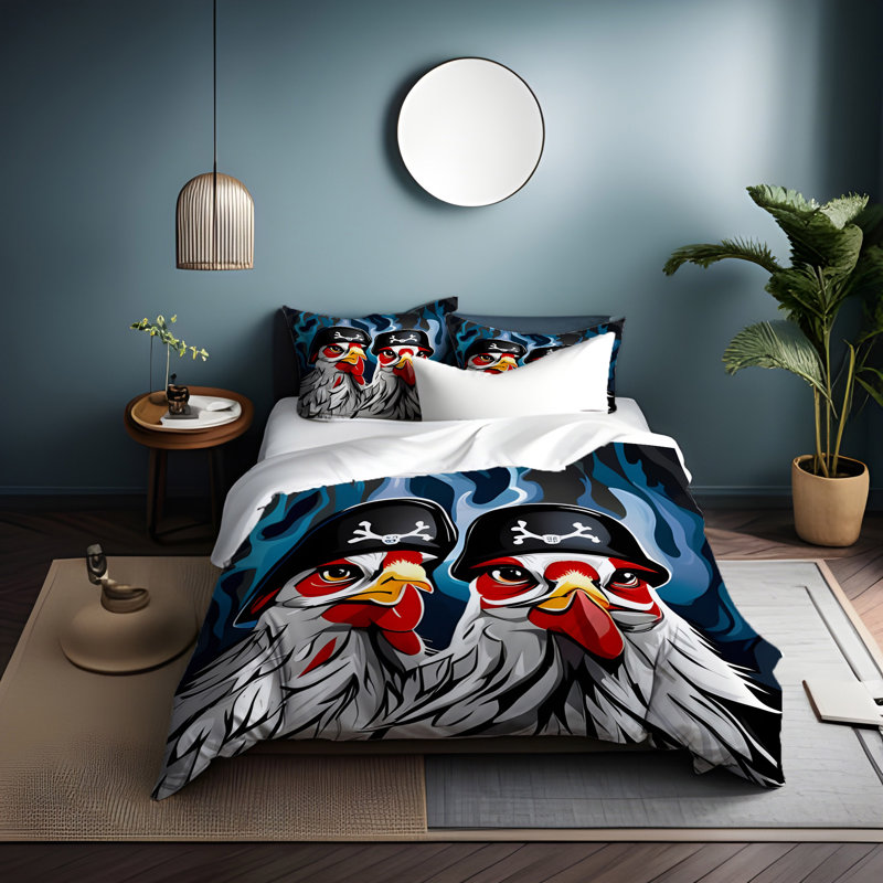Literie , Housse de couette grand + 2 grandes taies décorat