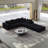 Upholstered Modular Sectional Sofa Couch
