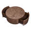 Table basse rotative en bois avec 2 tiroirs