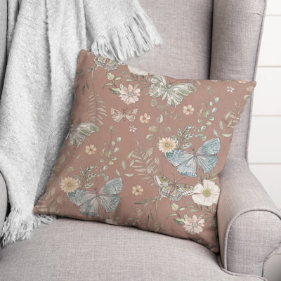 Floral Reversible Throw Pillow