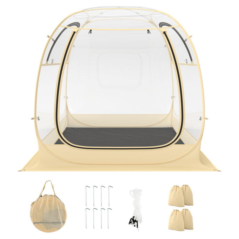 Tente de sport avec abri de sport 6 x 6 pi pour 5 à 6 personnes Gymax