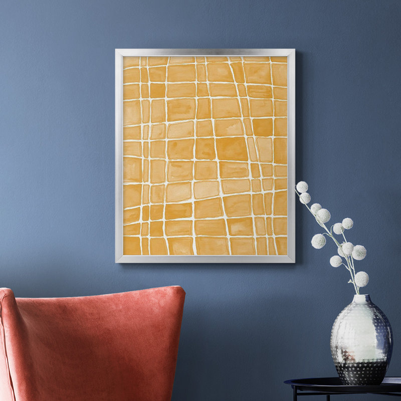 Square Bluff IV, toile encadrée de qualité supérieure - prête à être accrochée, Argent, H 24 po x l 20 po