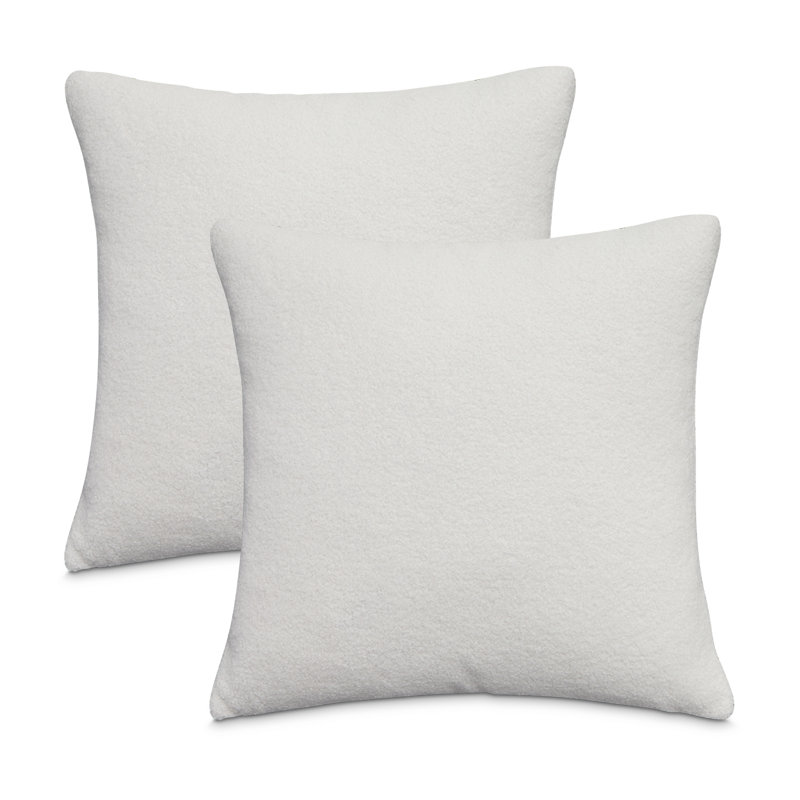 Shepard Feather Reversible Throw Pillow, Ivory