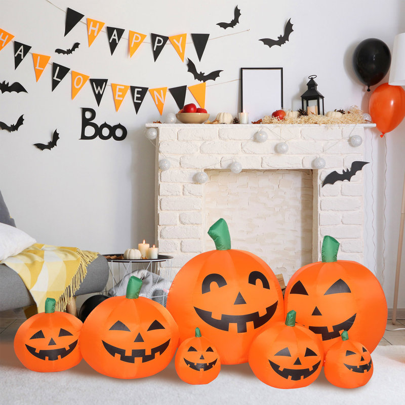 7 pi Décoration gonflable d'Halloween avec 7 lumières DEL