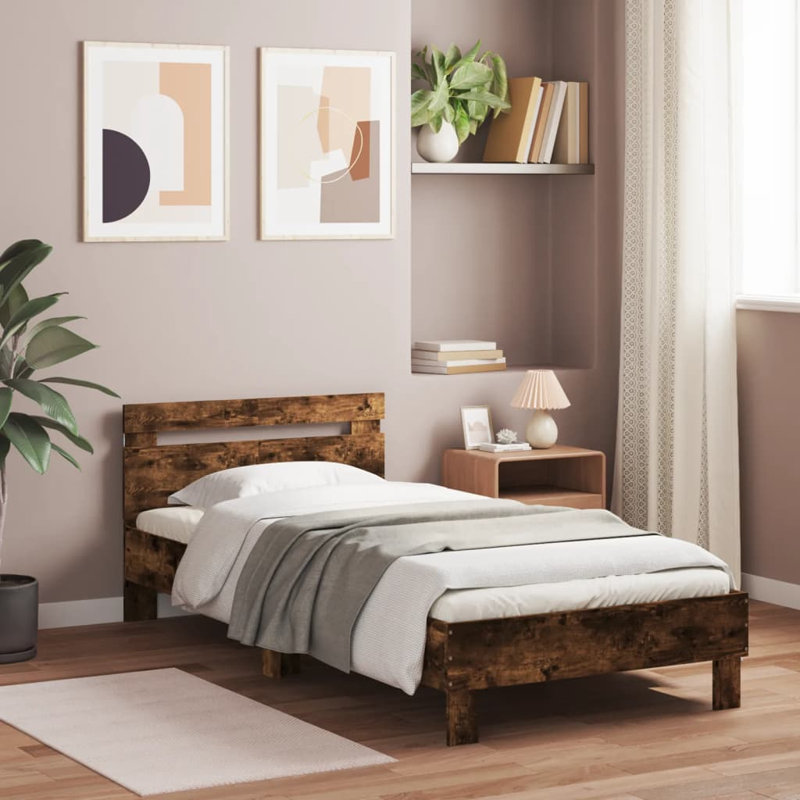 Janna 100X200 Cm Bed, Smoked Oak