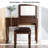Small Space Vintage Solid Wood Flip-Top Vanity Table-1647353863