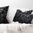Black 3D Geometric Background - Abstract Printed Pillow